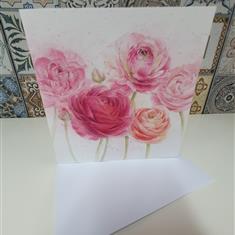 Ranuncula watercolour greeting card