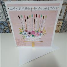 Happy Birthday cake greeting card