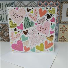 Love, love, love you greetings card