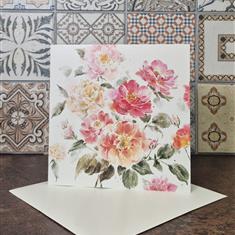 Wild roses greeting card